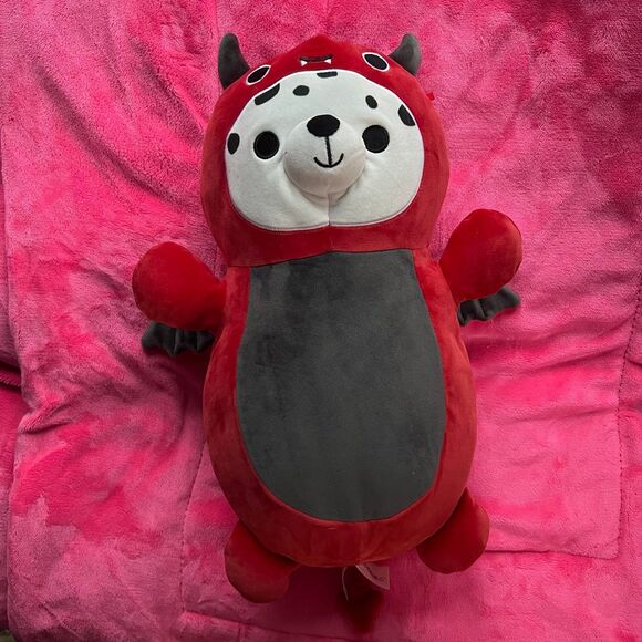 Squishmallow Hugmee Dustin the Dalmatian Devil Costume Plush Halloween  16” - Picture 1 of 4